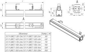 LED светильник SVT-P-DIRECT-1200-32W-LV-24V AC'