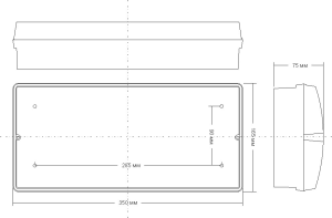 LED светильник SVT-OFF-EM-12W-3h-IP65-настенный (Без пиктограммы)'